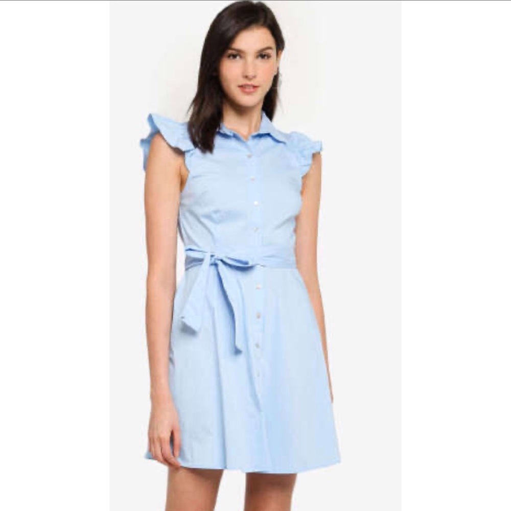 Flounce Fit & Flare Mini Dress